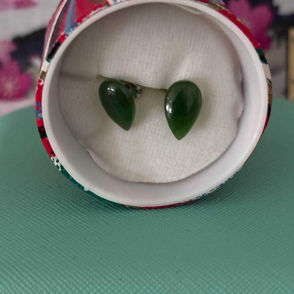 Green Jade Earrings